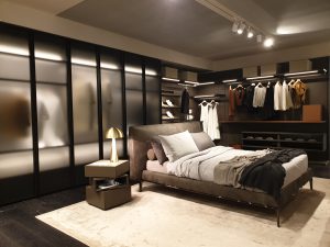 Kitchen design and interior solutions: Sangiacomo bedroom with bed and wardrobe solutions