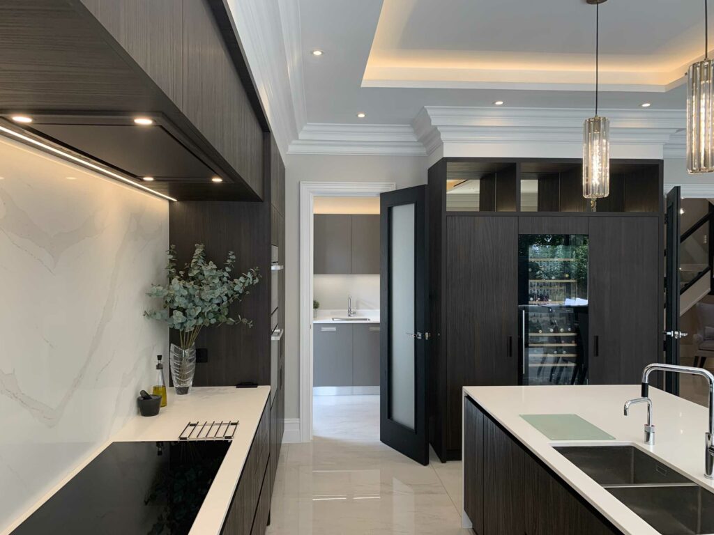 Italian Range Kitchen: View Towards Laundry Room