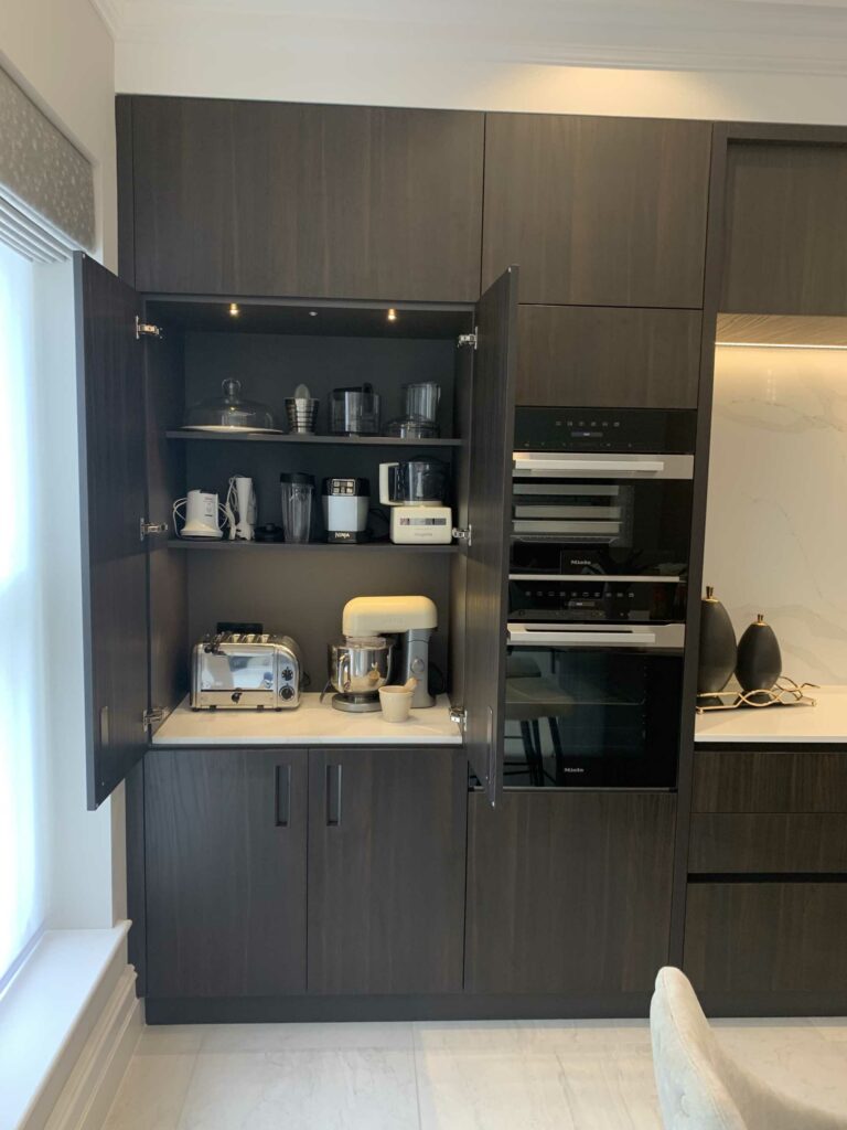 Italian Range Kitchen: Pantry Cupboard 1 Open