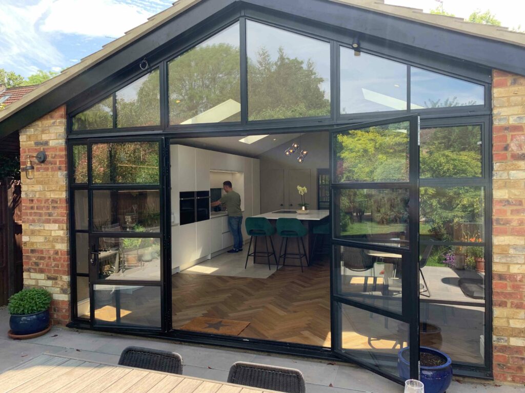 Handleless Kitchen - View from Outside